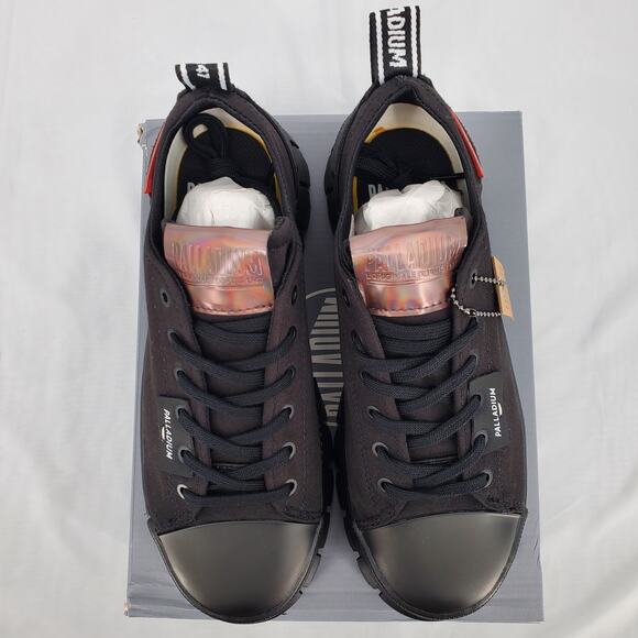 Palladium Womens 8 Revolt Lo TX Black/Black Platform Shoes 97243-010-M New - Picture 6 of 9